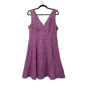 NWOT Anthropologie Women's Pink and White Floral Sleeveless Dress Size 12